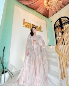 CHERRY PINK SHARARA SET