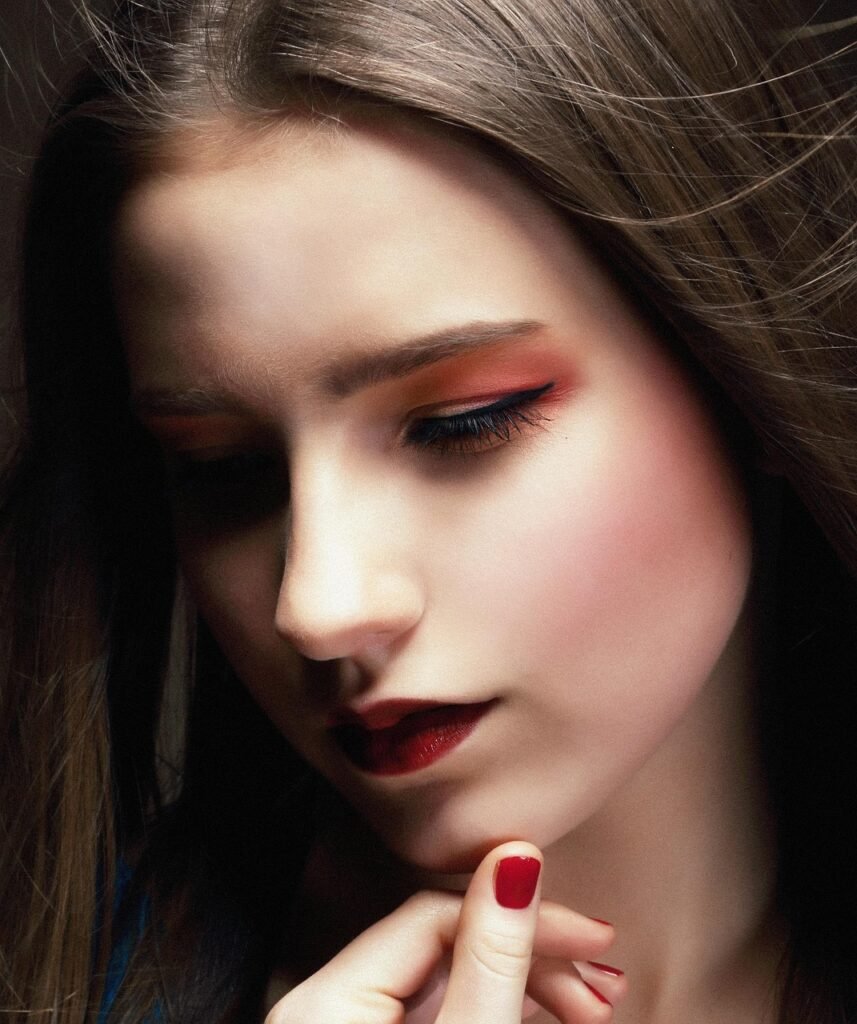 woman, portrait, makeup, cosmetics, nail polish, brunette, face, close up, young woman, skin, female, makeup, makeup, cosmetics, nail polish, face, skin, skin, skin, skin, skin